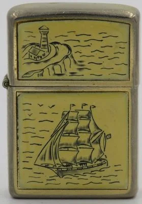 【極美品】Zippo SCRIMSHAW SHIP ヴィンテージ ZIPPO VINTAGE COLLECTIBLE LIGHTER SLIM SCRIMSHAW SHIP AND
